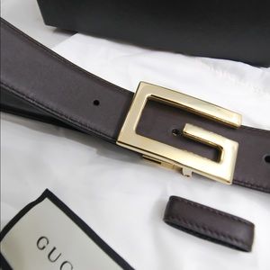 Gucci 3.5 Reversible Leather Belt - Black/Brown